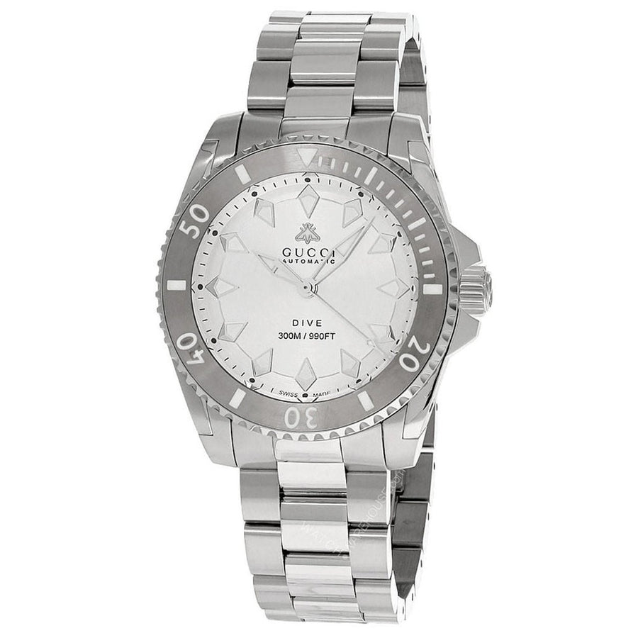 Gucci Mens Dive Silver Dial Watch - YA136354 Image 1