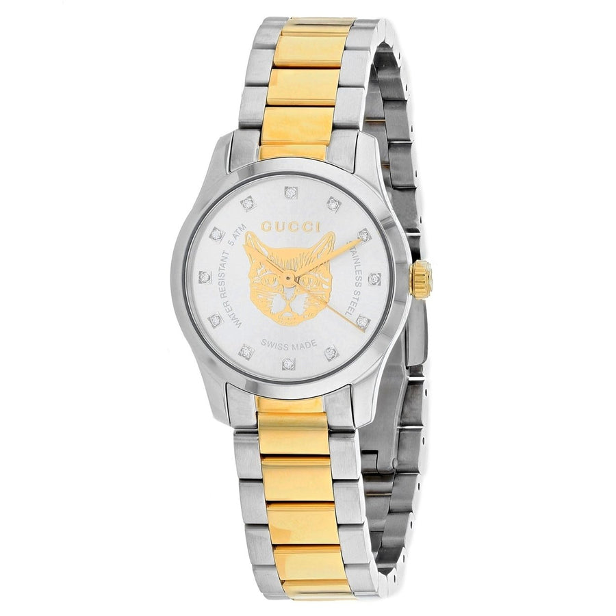 Gucci Womens G-Timeless Silver Dial Watch - YA1265016 Image 1