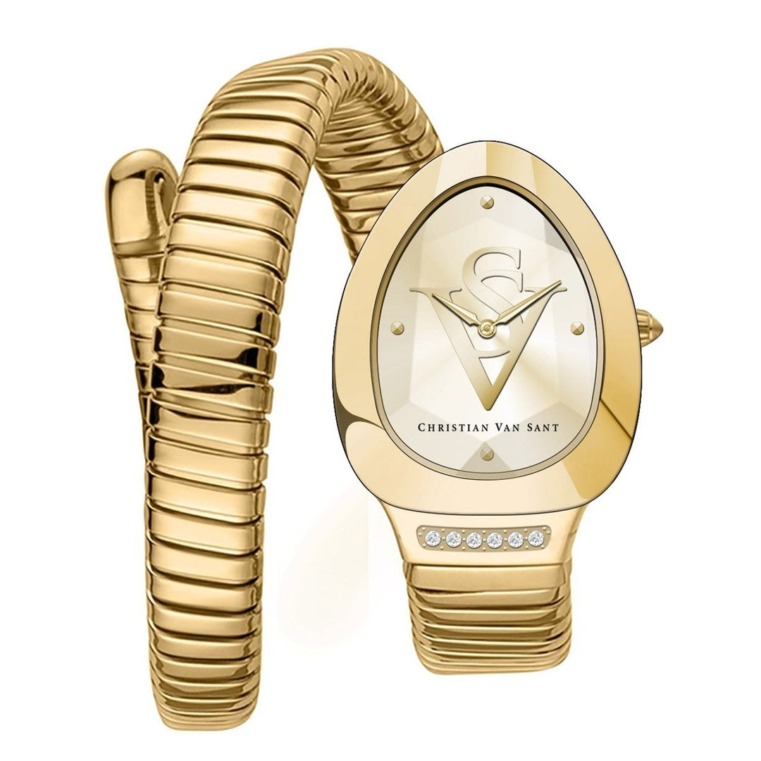 Christian Van Sant Womens Naga Gold Dial Watch - CV0874 Image 1