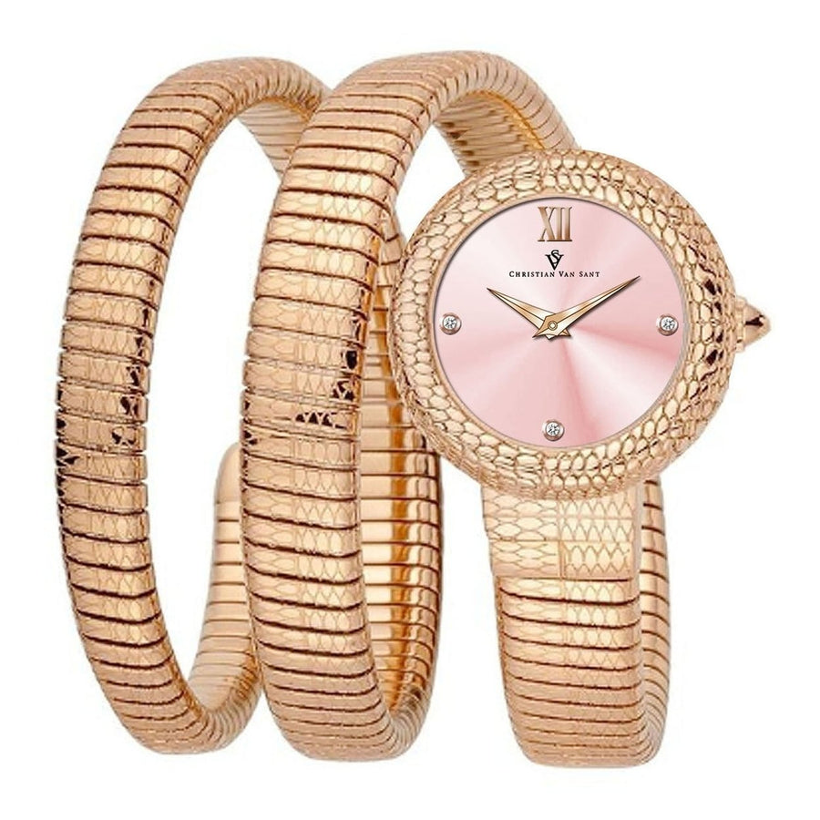 Christian Van Sant Womens Naga Pink Dial Watch - CV0894 Image 1