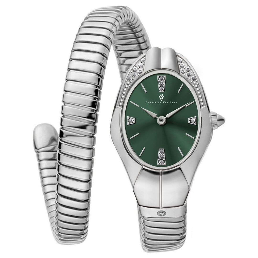 Christian Van Sant Womens Naga Green Dial Watch - CV0885 Image 1