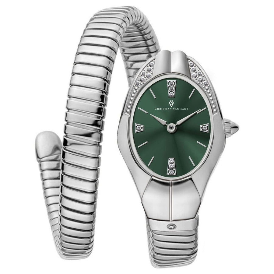 Christian Van Sant Womens Naga Green Dial Watch - CV0885 Image 1