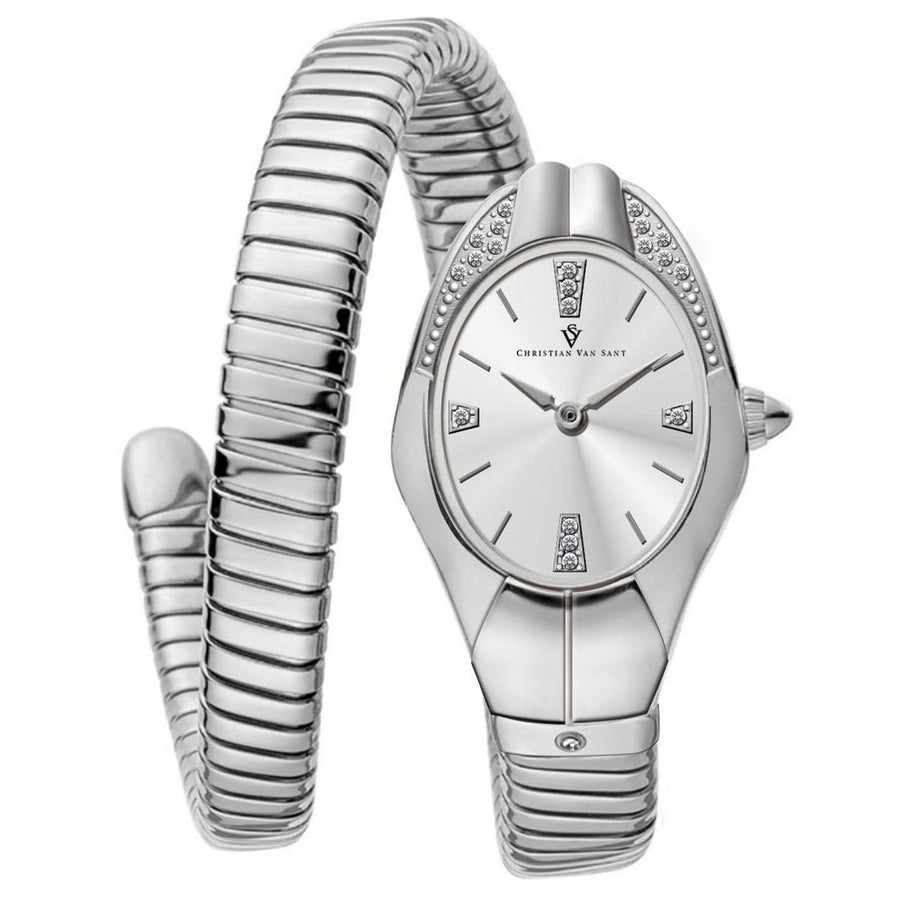 Christian Van Sant Womens Naga Silver Dial Watch - CV0881 Image 1