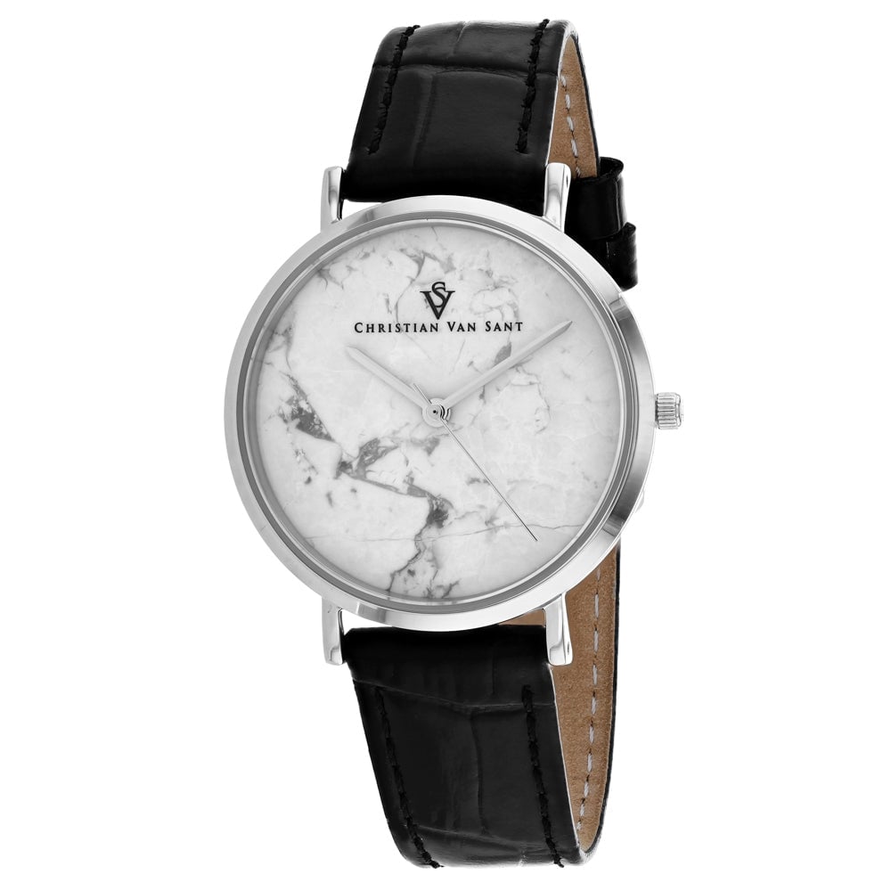 Christian Van Sant Womens Lotus White Dial Watch - CV0420BK Image 1