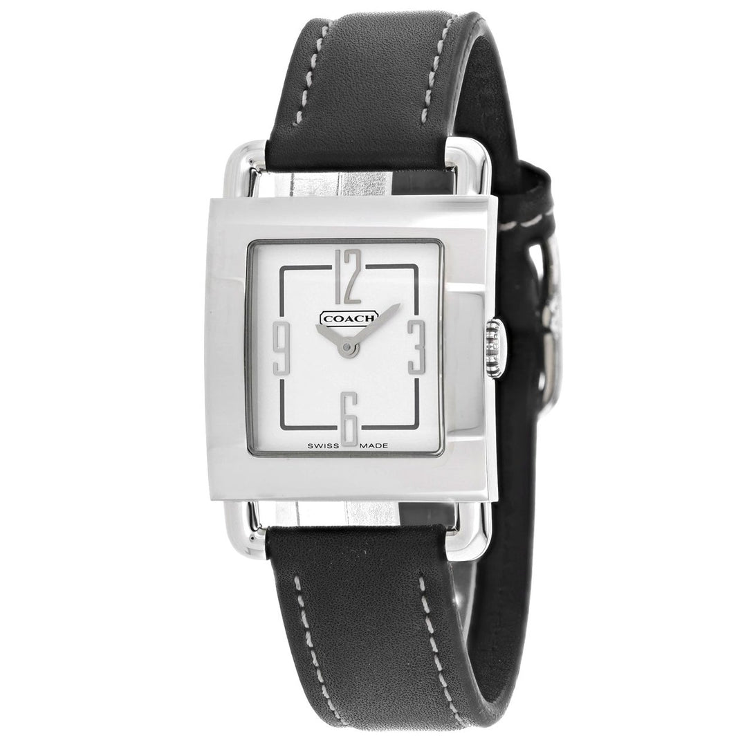 Coach Womens Silver Stainless Steel White Dial White Dial Watch - 14500289 Image 1