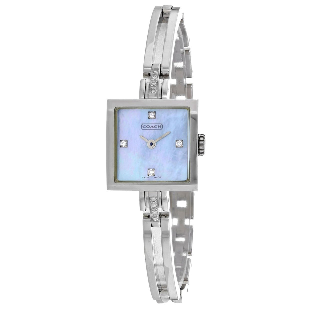 Coach Womens Mother of Pearl Quartz Blue MOP Dial Watch - 14500449 Image 1