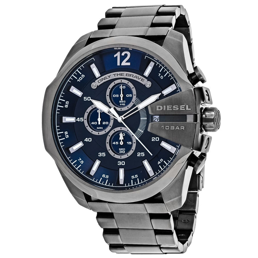 Diesel Mens Mega chief Blue Dial Watch - DZ4329 Image 1