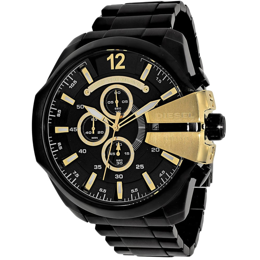 Diesel Mens Mega Chief Black Dial Watch - DZ4338 Image 1