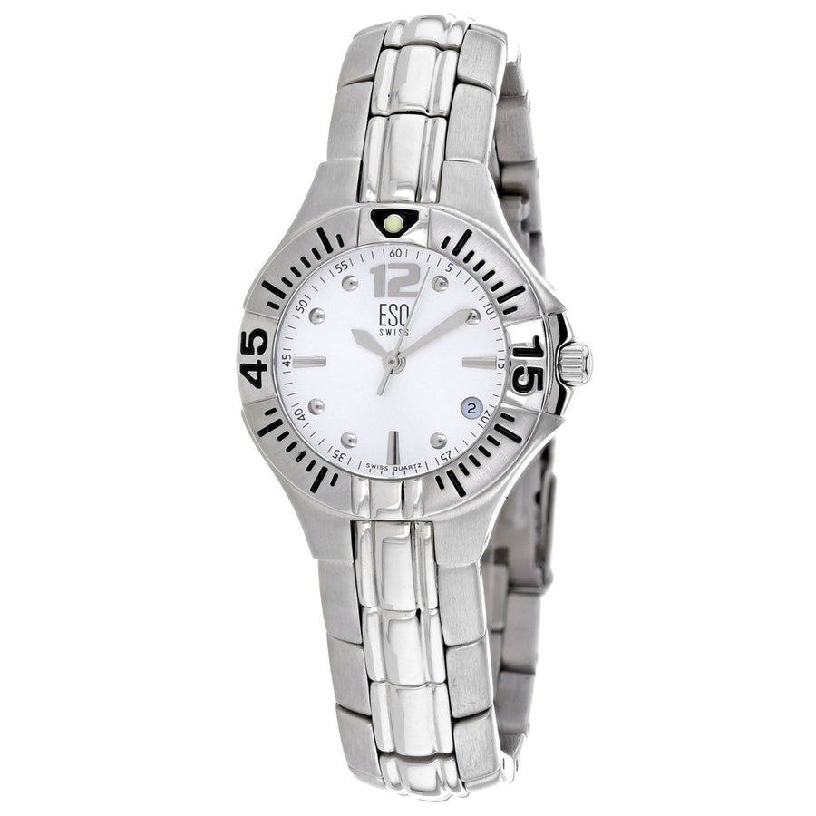 ESQ Womens Silver Stainless Steel Silver Dial White Dial Watch - 7100742 Image 1