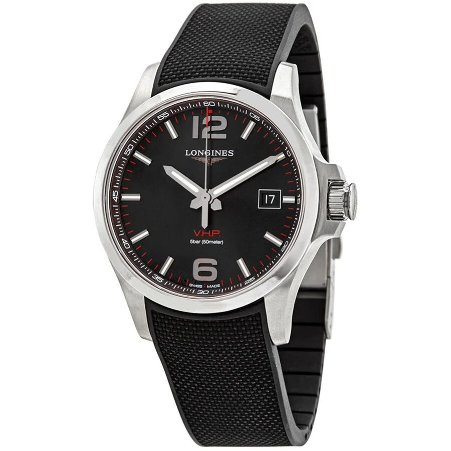 Longines Mens Conquest VHP Black Dial Watch - L37264569 Image 1