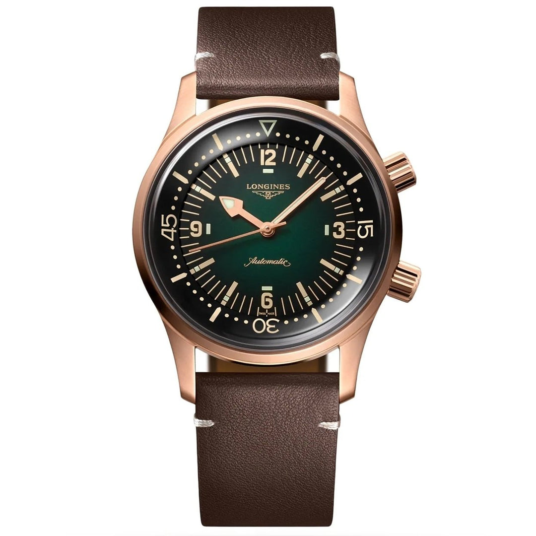 Longines Mens Legend Diver Bronze Green Dial Watch - L37741502 Image 1