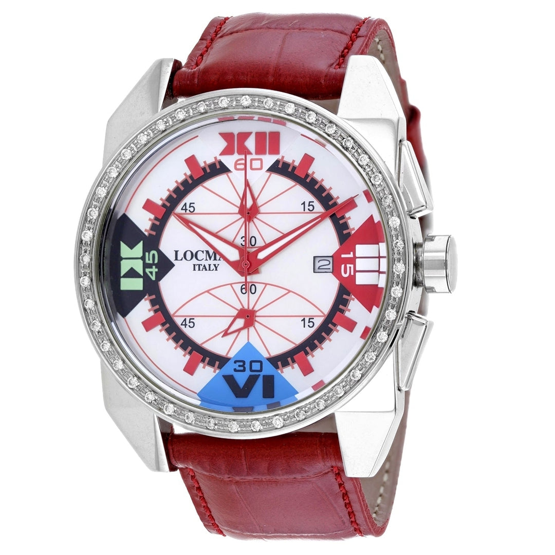 Locman Mens Classic White Dial Watch - 160MOPRDD/RD LE Image 1