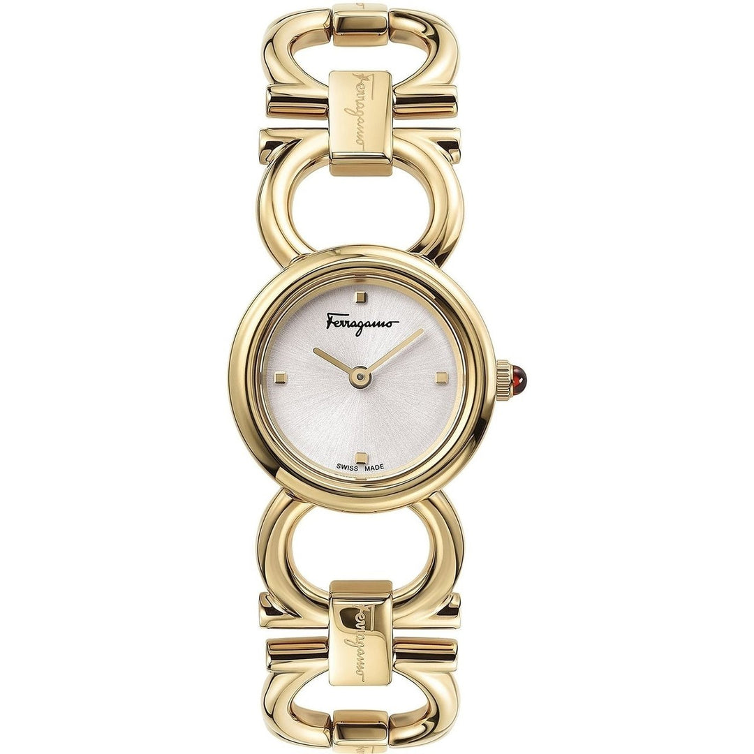 Salvatore Ferragamo Womens Double Gancini Silver Dial Watch - SFYD00221 Image 1