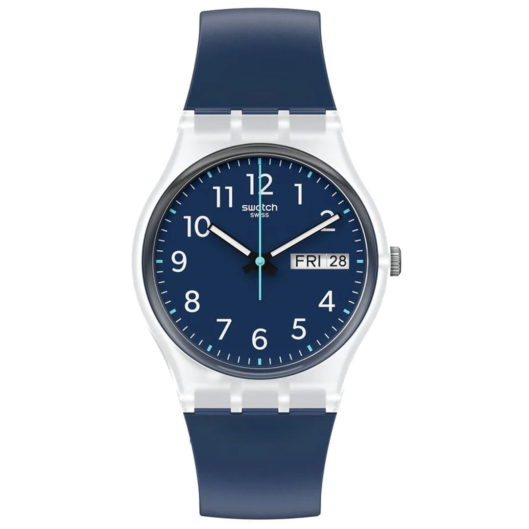 Swatch Mens Rinse Repeat Blue Dial Watch - GE725 Image 1