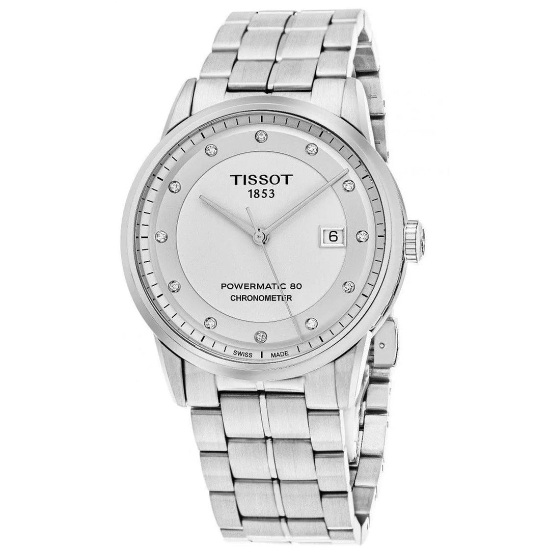 Tissot Mens Luxury Powermatic 80 White Dial Watch - T0864081101600 Image 1