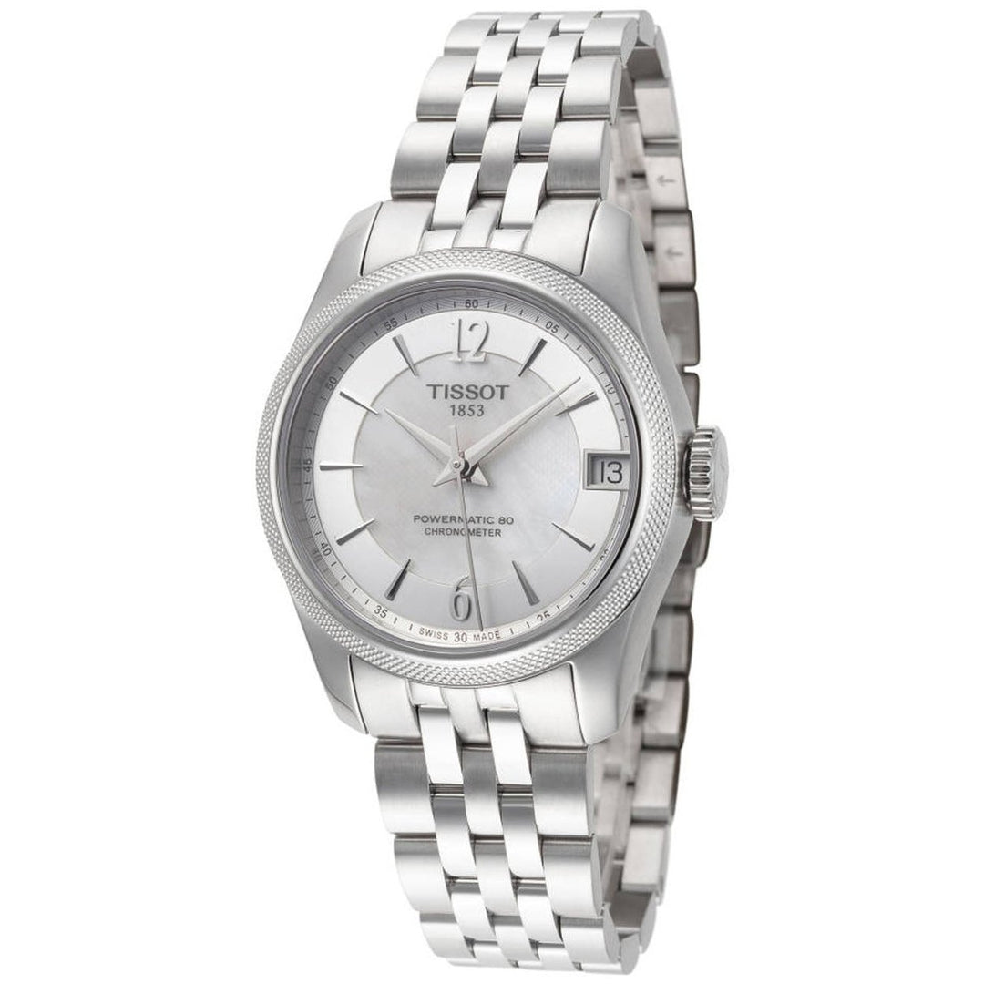 Tissot Womens Ballade Powermatic 80 White MOP Dial Watch - T1082081111700 Image 1