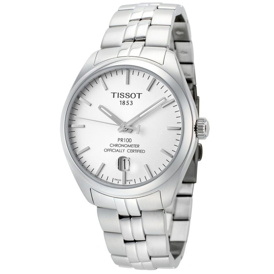 Tissot Womens PR 100 Silver Dial Watch - T1014081103100 Image 1