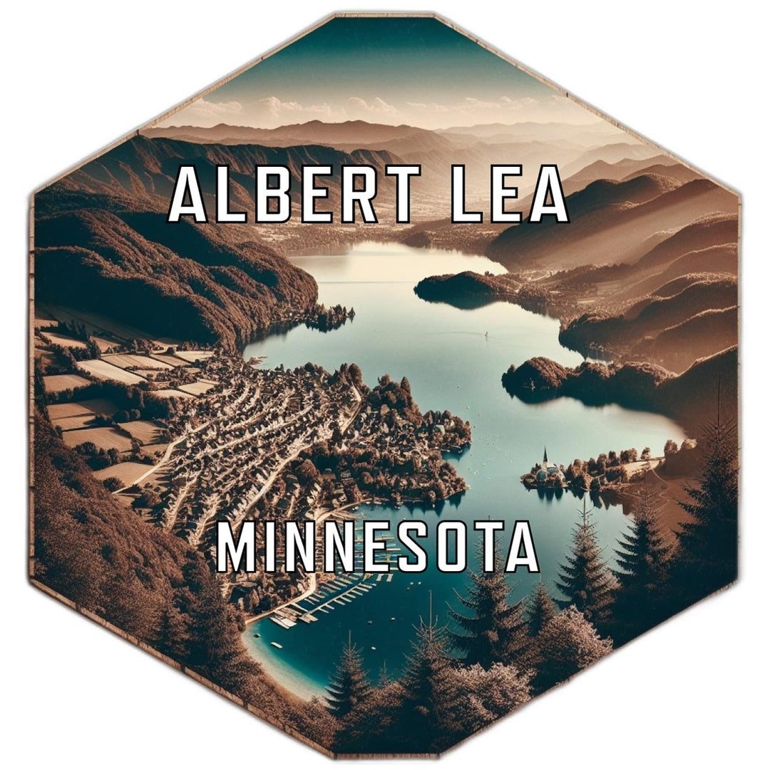 Albert Lea Minnesota Souvenir Travel Destination Die Cut Hexagon Fridge Magnet Image 1