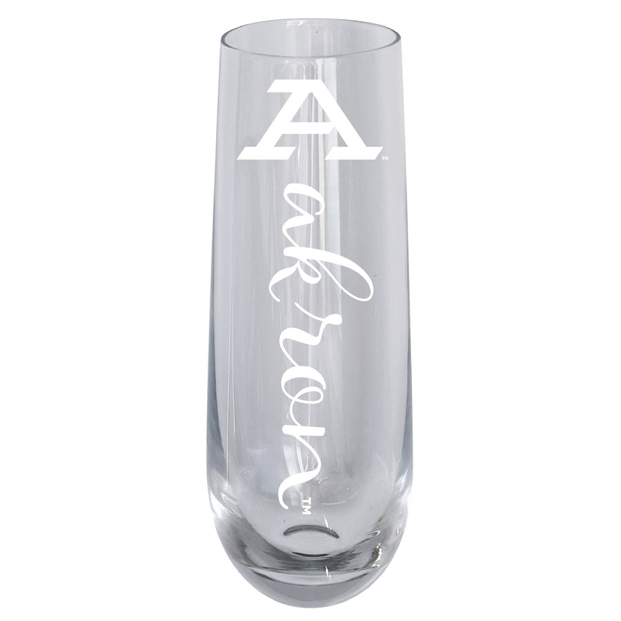 Akron Zips 10oz Engraved Champagne Flute Officially Licensed Collegiate Product Image 1