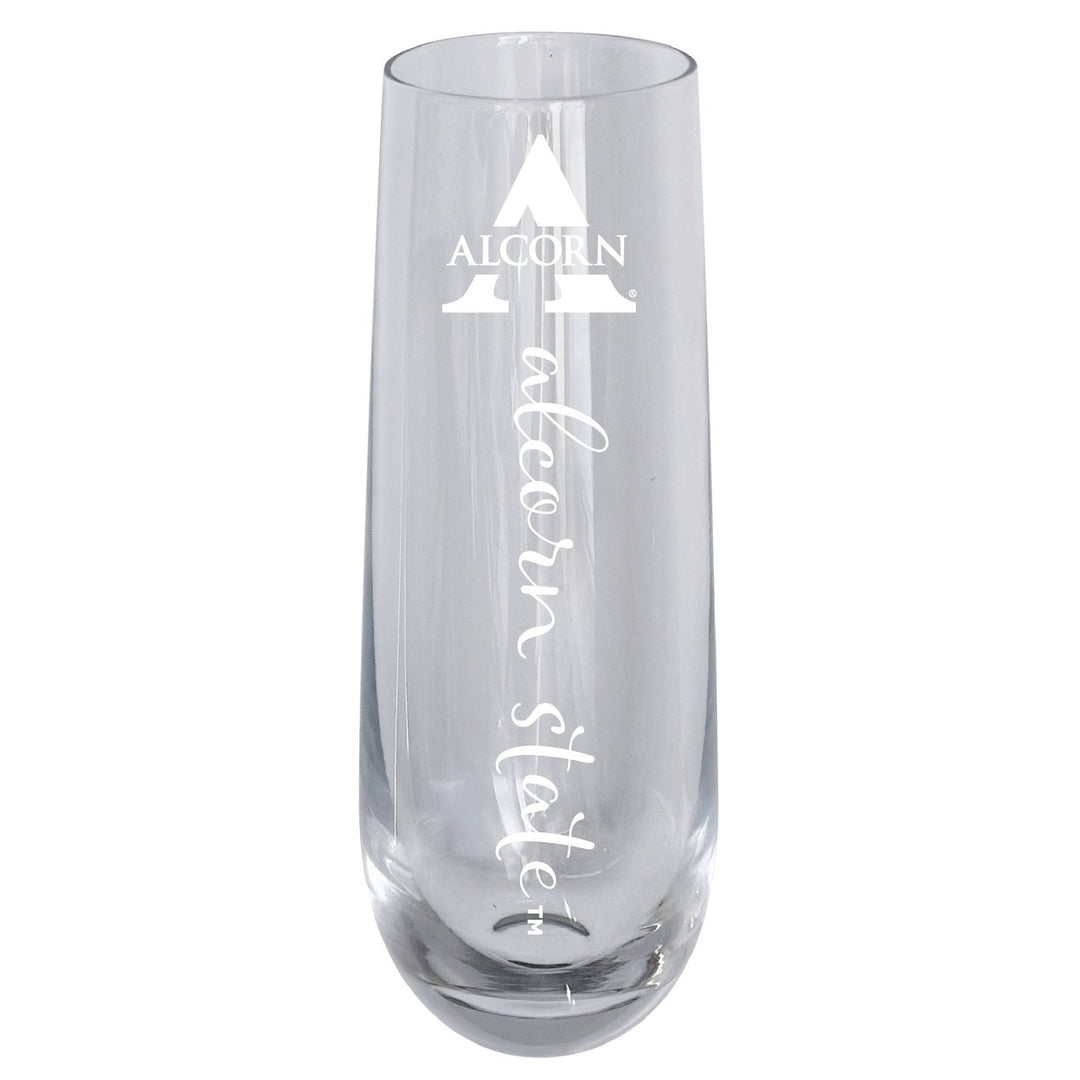 Alcorn State Braves 10oz Engraved Champagne Flute Officially Licensed Collegiate Product Image 1