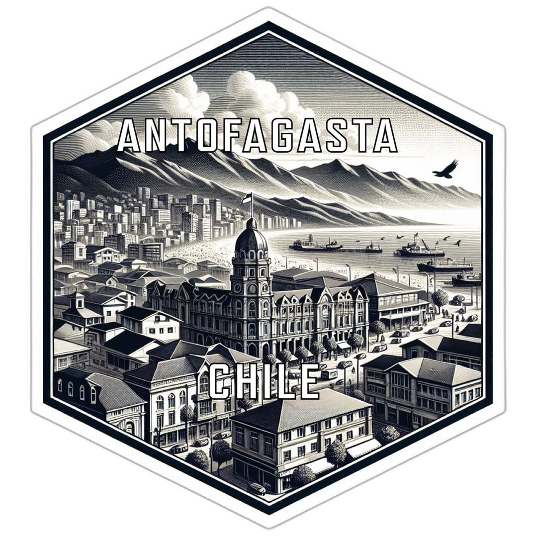 Antofagasta Chile Souvenir Travel Destination Die Cut Hexagon Fridge Magnet Image 1