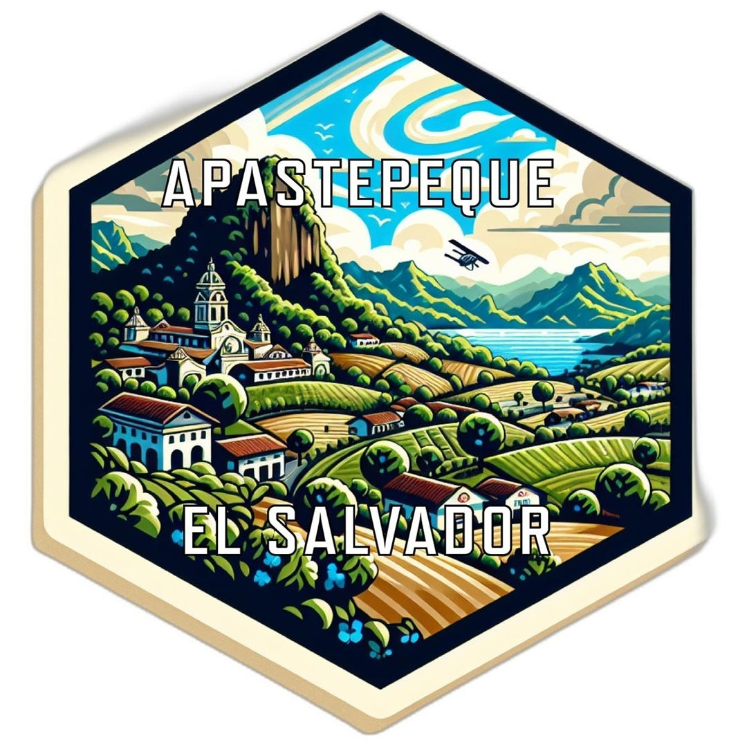 Apastepeque El Salvador Souvenir Travel Destination Die Cut Hexagon Fridge Magnet Image 1