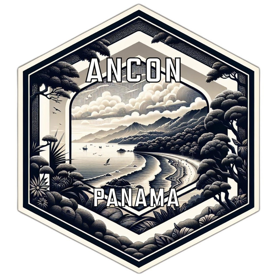 Ancon Panama Souvenir Travel Destination Die Cut Hexagon Fridge Magnet Image 1