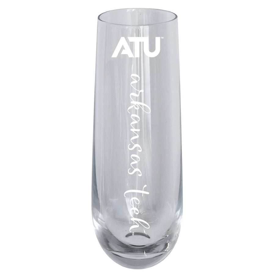 Arkansas Tech University 10oz Engraved Champagne Flute Officially Licensed Collegiate Product Image 1