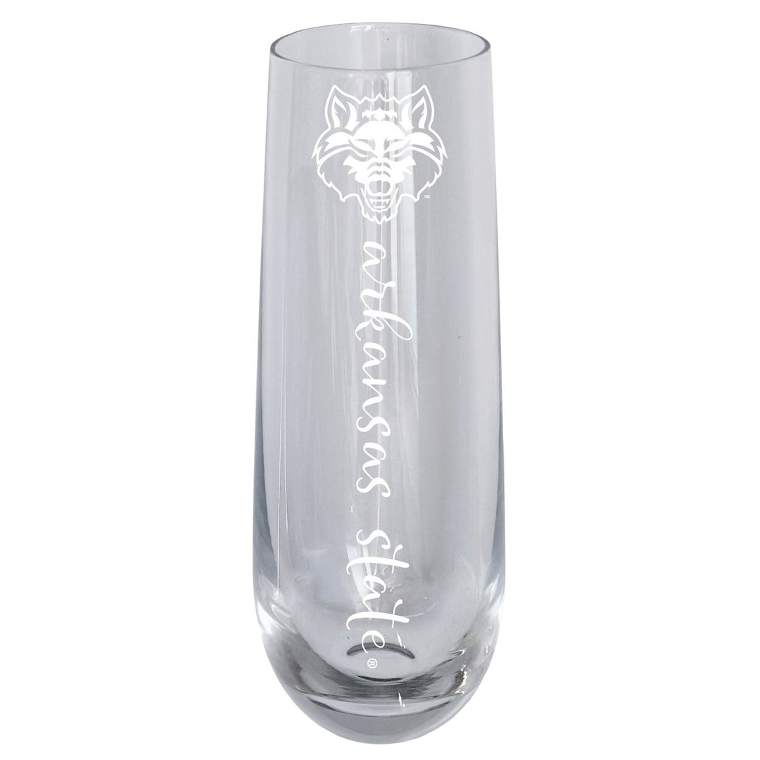 Arkansas State 10oz Engraved Champagne Flute Officially Licensed Collegiate Product Image 1