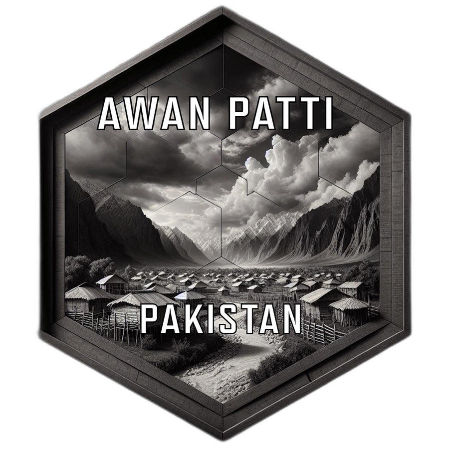 Awan Patti Pakistan Souvenir Travel Destination Die Cut Hexagon Fridge Magnet Image 1