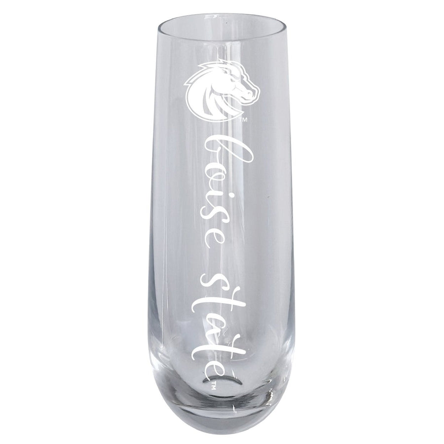 Boise State Broncos 10oz Engraved Champagne Flute Officially Licensed Collegiate Product Image 1