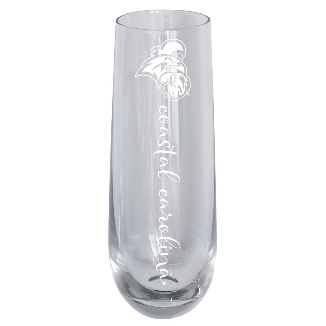 Coastal Carolina University 10oz Engraved Champagne Flute Officially Licensed Collegiate Product Image 1