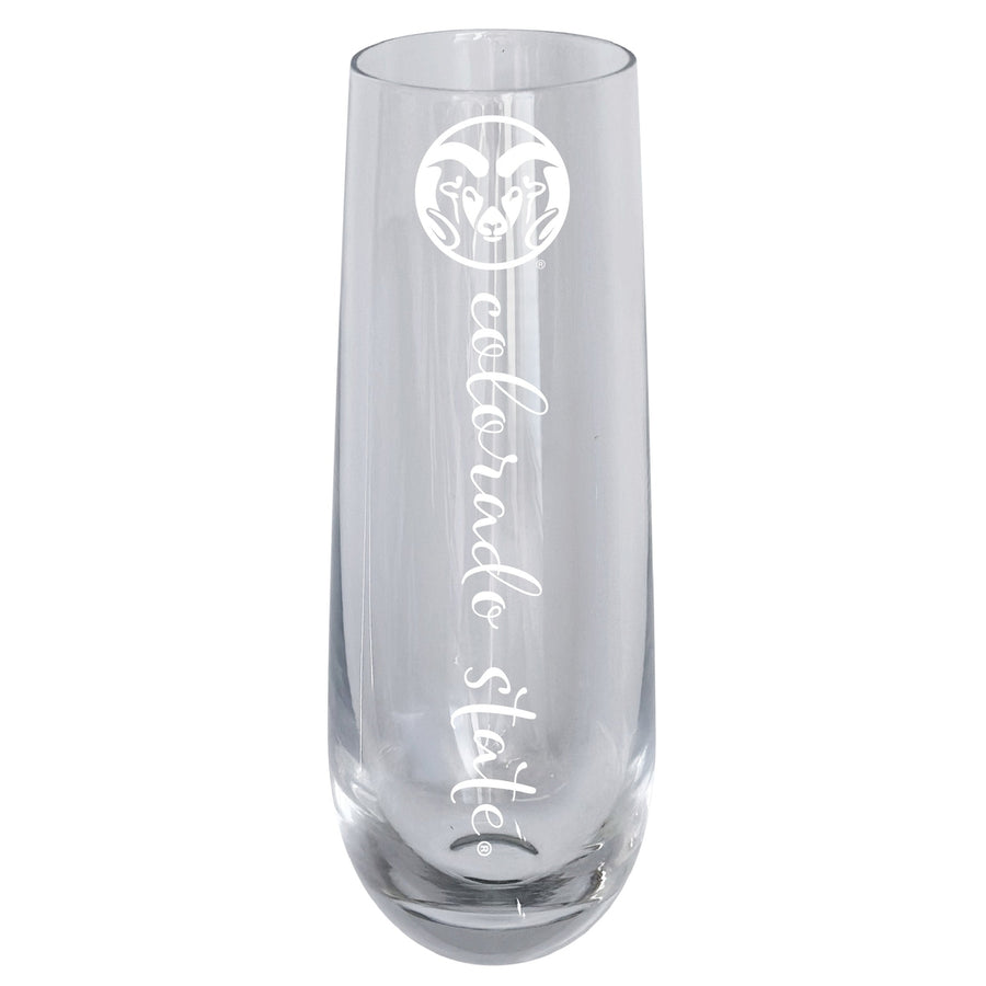 Colorado State Rams 10oz Engraved Champagne Flute Officially Licensed Collegiate Product Image 1