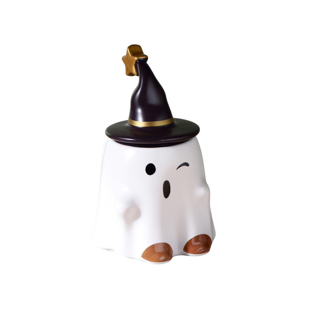 Halloween Ghost Mug And Spoon Set Cute Ceramic Drinking Cup for Coffee Tea Milk Home Office Decoration Image 3