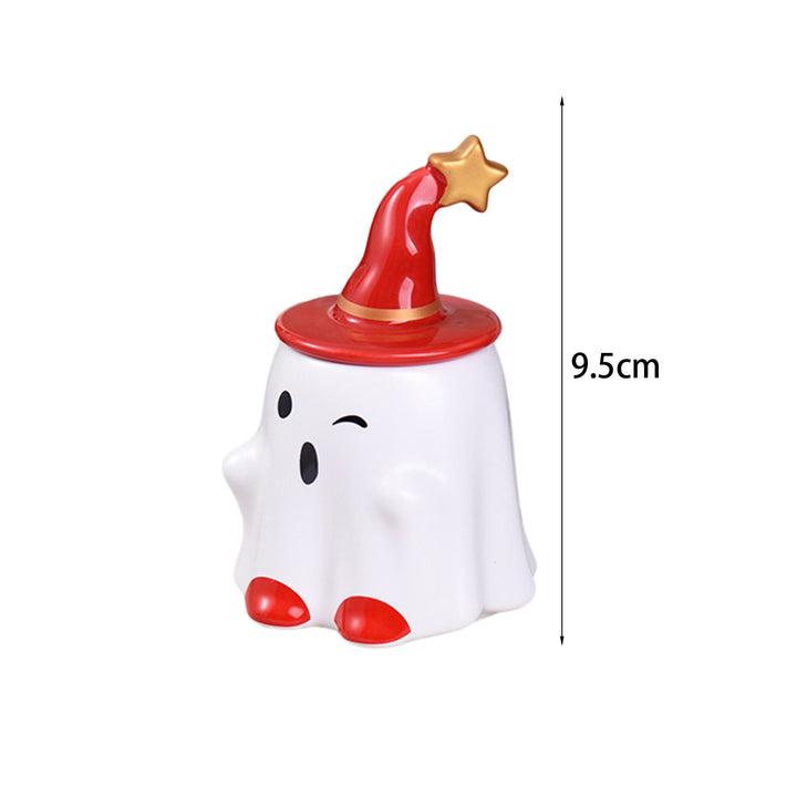 Halloween Ghost Mug And Spoon Set Cute Ceramic Drinking Cup for Coffee Tea Milk Home Office Decoration Image 11