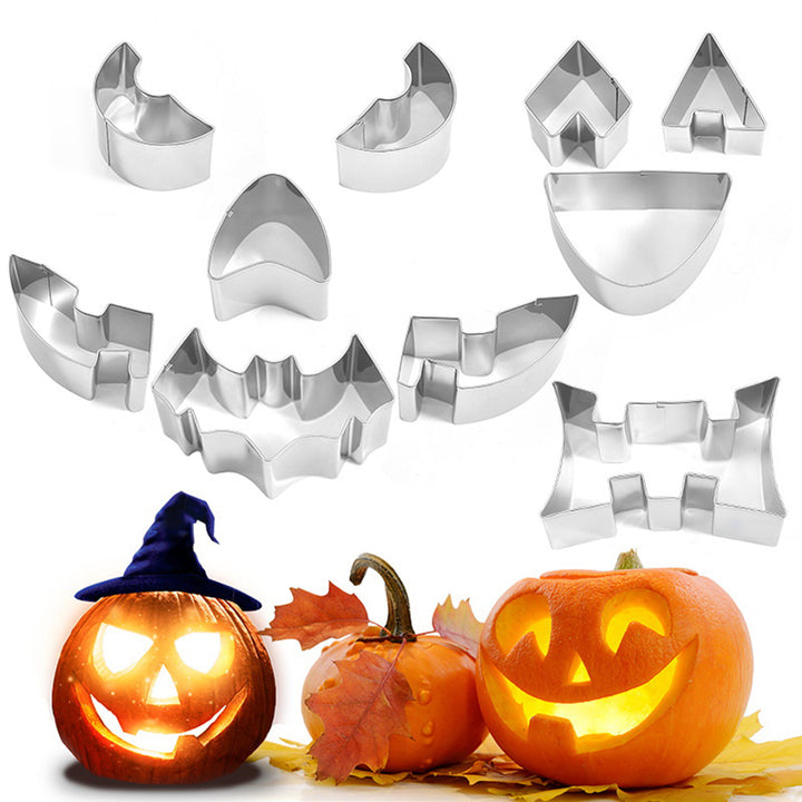 12-Piece Pumpkin Carving Kit Stainless Steel Stencils Halloween Decors Easy to Use DIY Jack-O-Lantern Carving Tools for Image 4