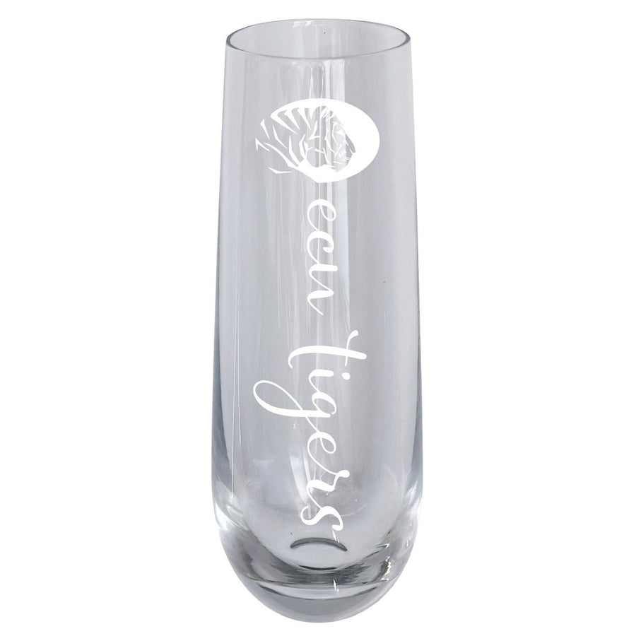 East Central University Tigers 10oz Engraved Champagne Flute Officially Licensed Collegiate Product Image 1