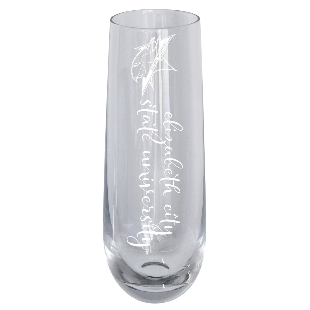 Elizabeth City State University 10oz Engraved Champagne Flute Officially Licensed Collegiate Product Image 1