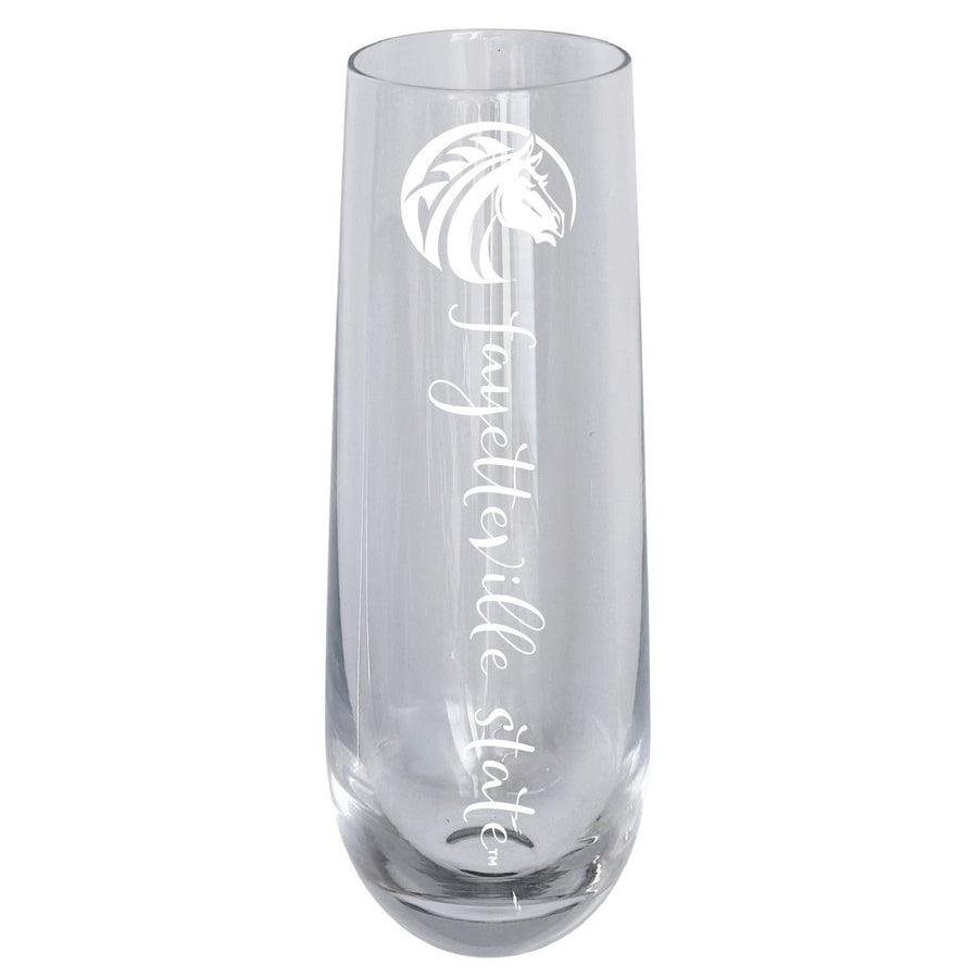 Fayetteville State University 10oz Engraved Champagne Flute Officially Licensed Collegiate Product Image 1