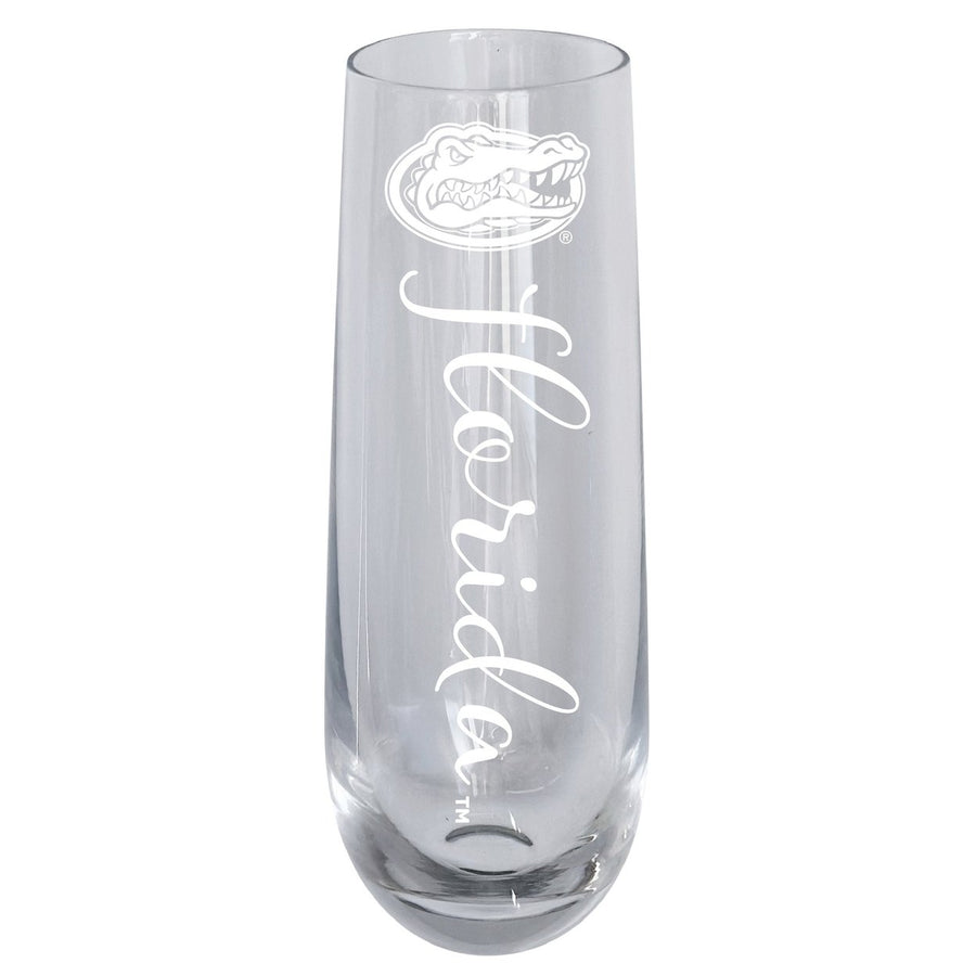 Florida Gators 10oz Engraved Champagne Flute Officially Licensed Collegiate Product Image 1