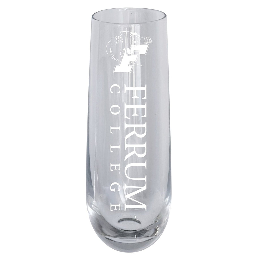 Ferrum College 10oz Engraved Champagne Flute Officially Licensed Collegiate Product Image 1