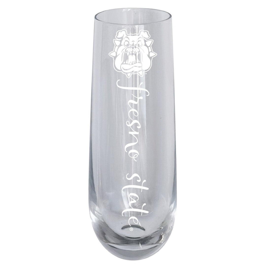 Fresno State Bulldogs 10oz Engraved Champagne Flute Officially Licensed Collegiate Product Image 1