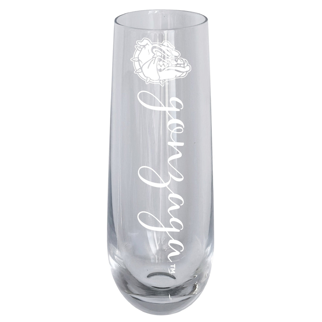 Gonzaga Bulldogs 10oz Engraved Champagne Flute Officially Licensed Collegiate Product Image 1