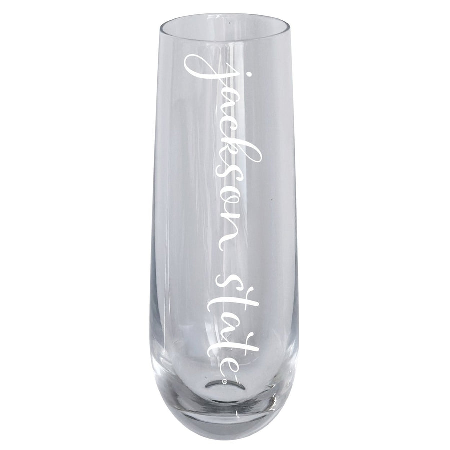 Jackson State University 10oz Engraved Champagne Flute Officially Licensed Collegiate Product Image 1