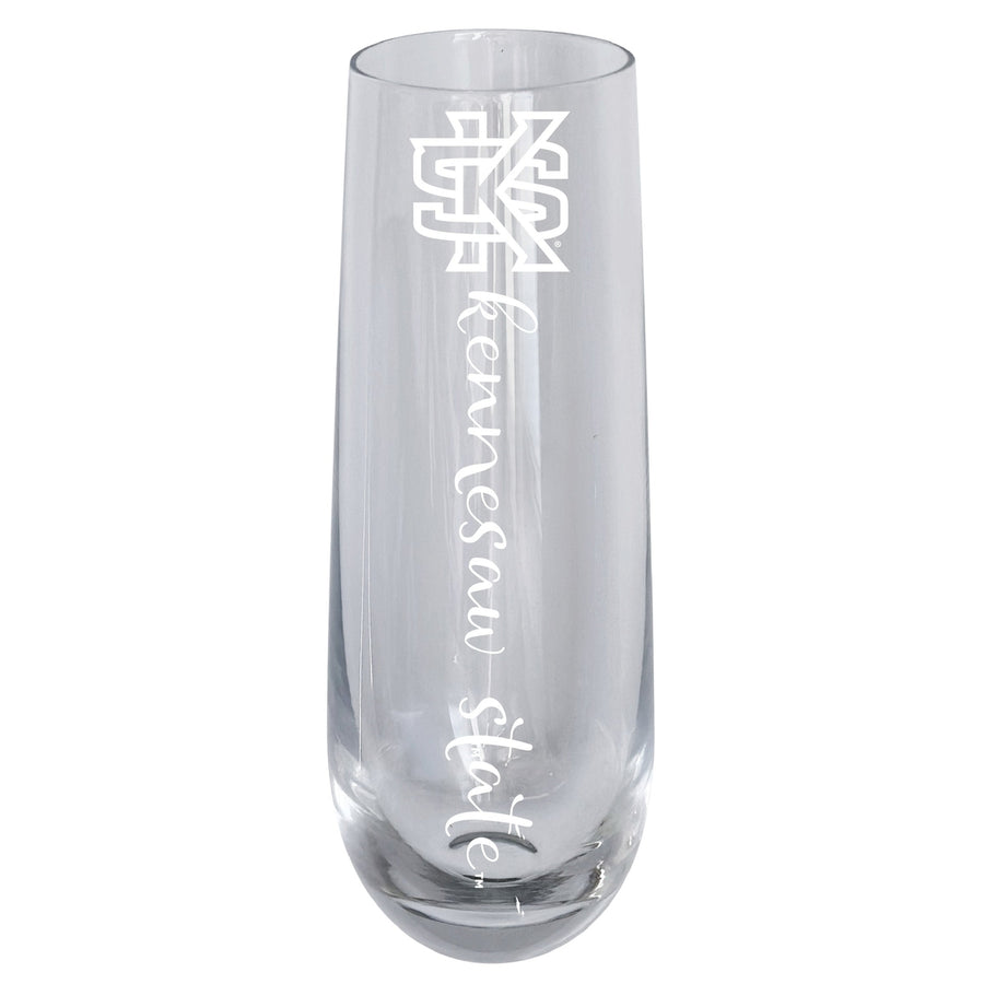 Kennesaw State University 10oz Engraved Champagne Flute Officially Licensed Collegiate Product Image 1