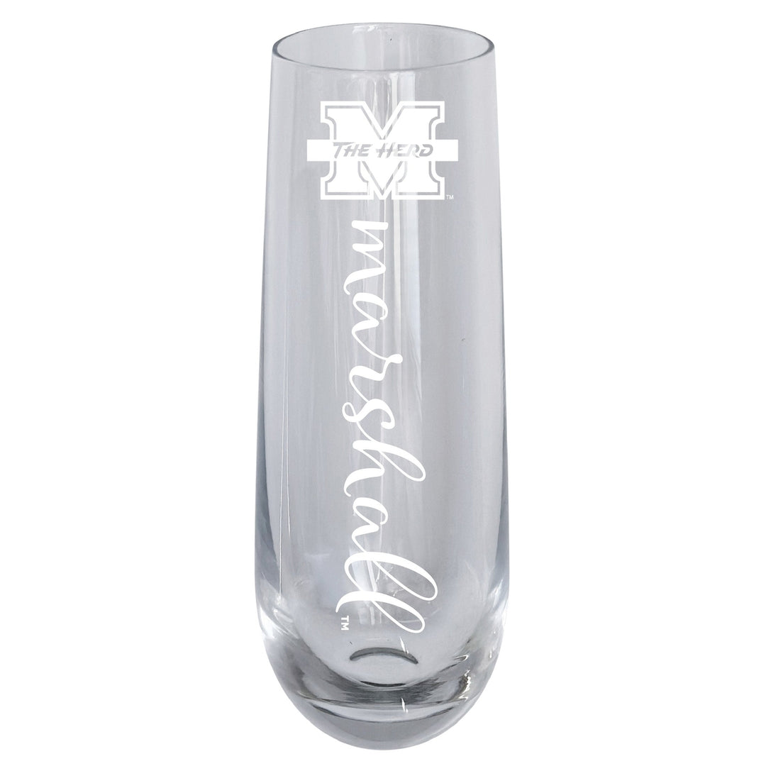 Marshall Thundering Herd 10oz Engraved Champagne Flute Officially Licensed Collegiate Product Image 1