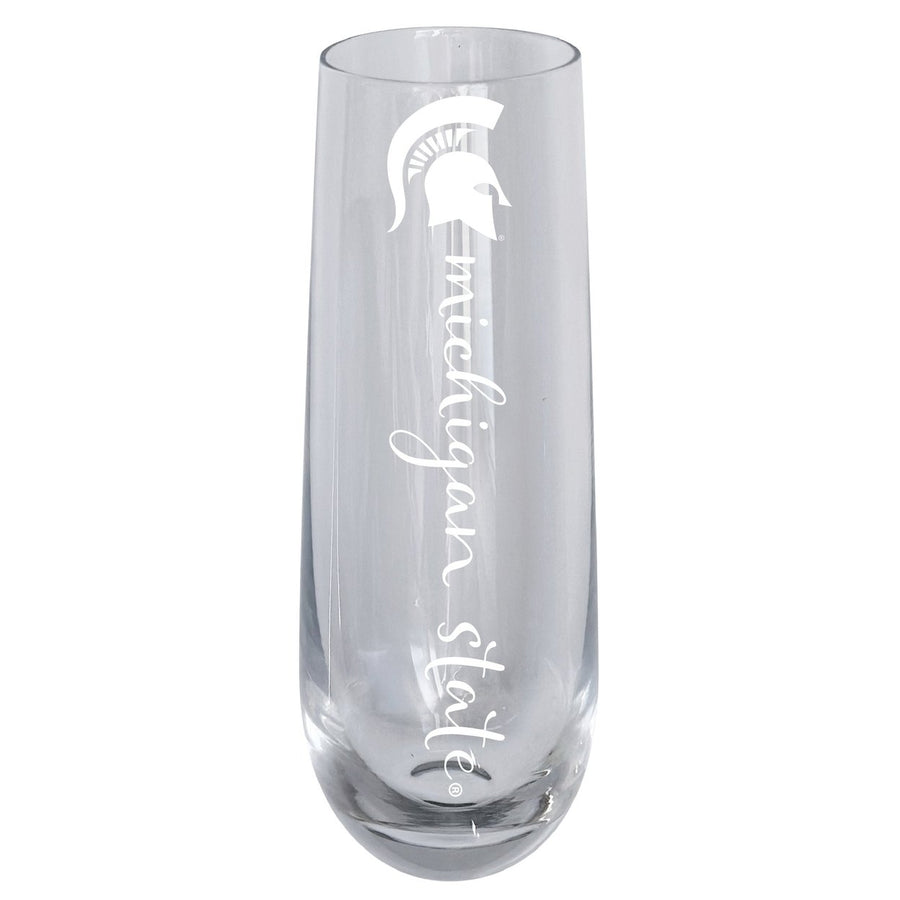 Michigan State Spartans 10oz Engraved Champagne Flute Officially Licensed Collegiate Product Image 1