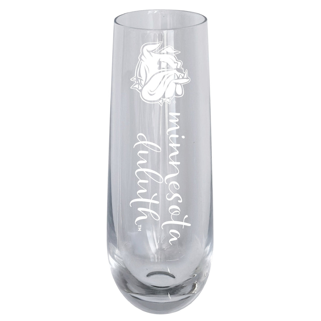 Minnesota Duluth Bulldogs 10oz Engraved Champagne Flute Officially Licensed Collegiate Product Image 1