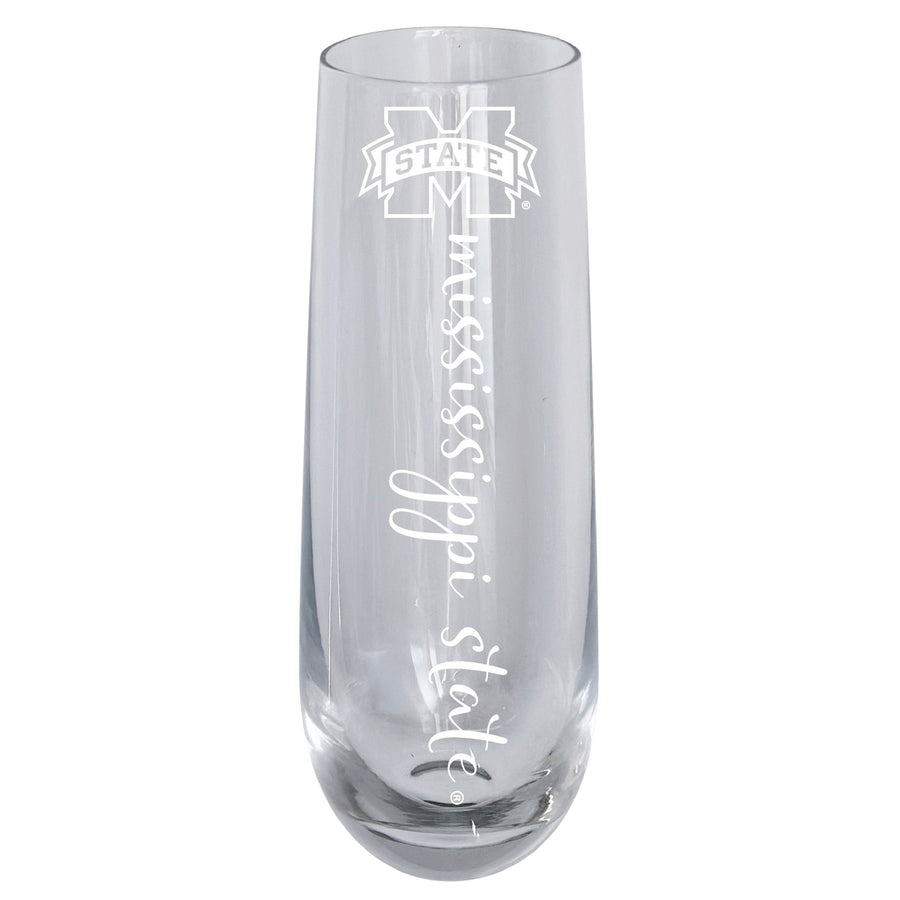 Mississippi State Bulldogs 10oz Engraved Champagne Flute Officially Licensed Collegiate Product Image 1