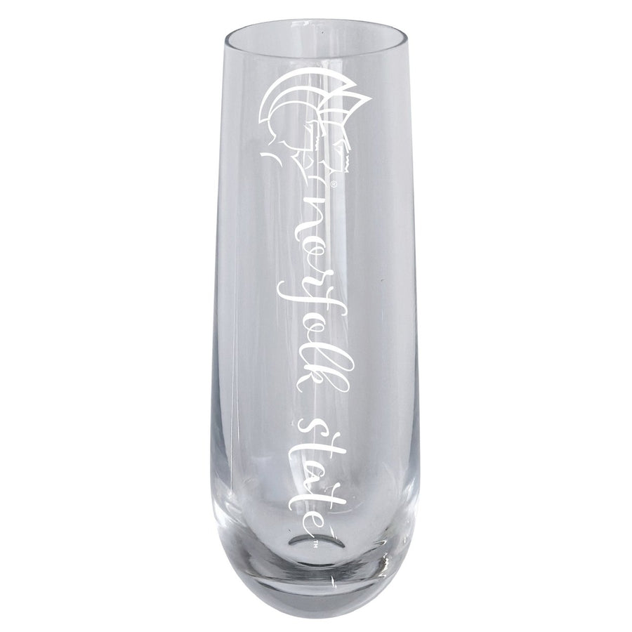 Norfolk State University 10oz Engraved Champagne Flute Officially Licensed Collegiate Product Image 1